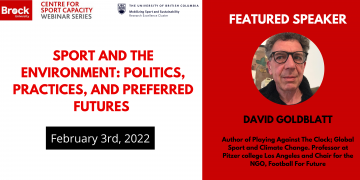 Event Summary: David Goldblatt on Sport and the Environment