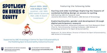 ‘Spotlight on Bikes and Equity’ event, March 30th!